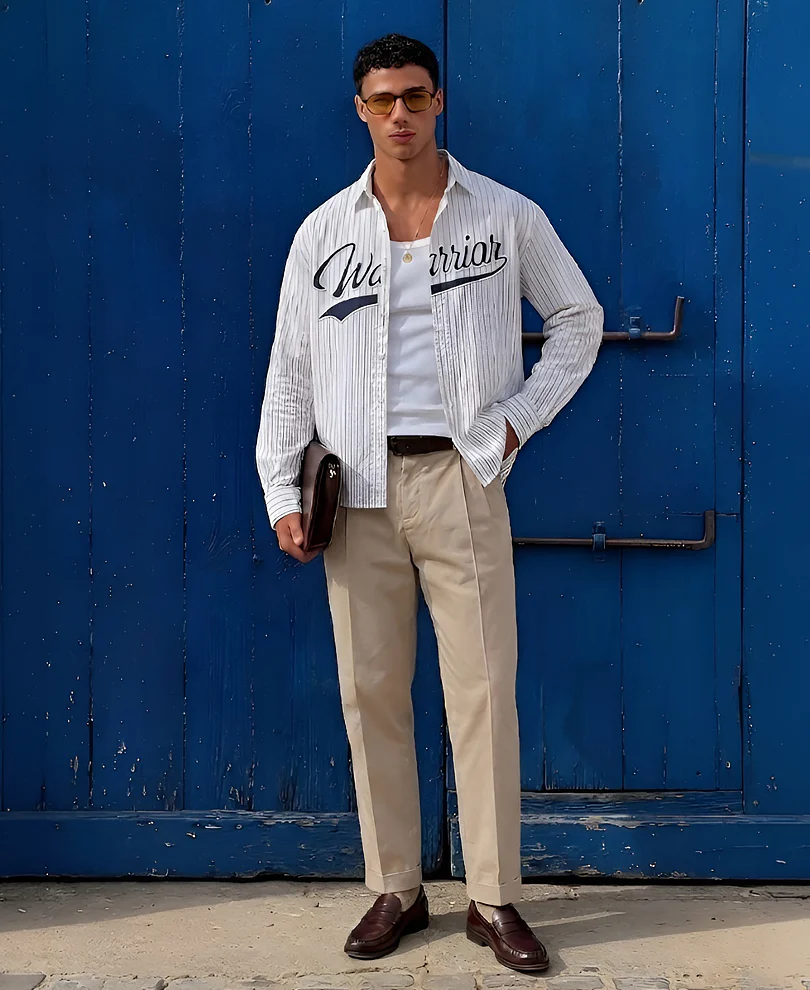 Warrior Applique Stripe Shirt - Image 6