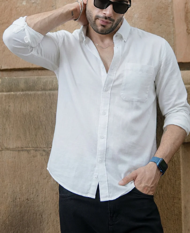White Double Cloth Shirt - Image 2