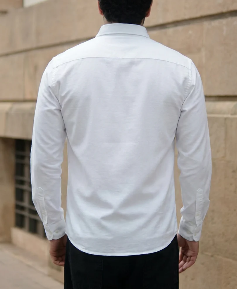 White Double Cloth Shirt - Image 5