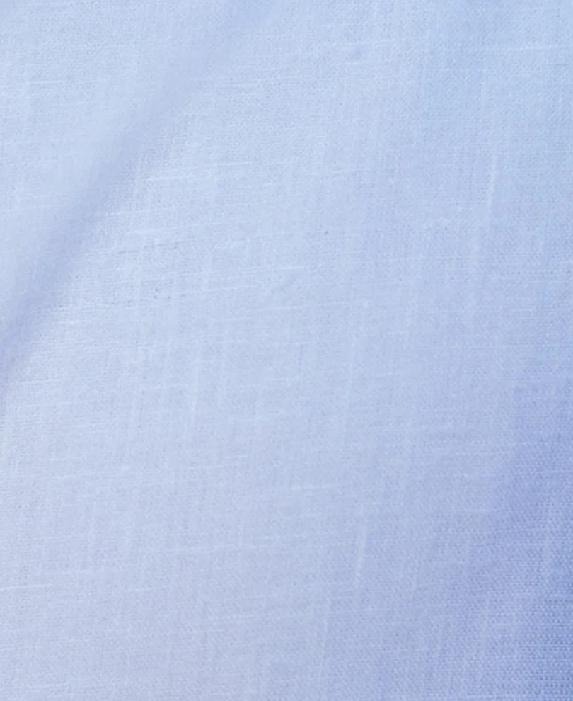 White Linen Blend Zipper Shirt - Image 5