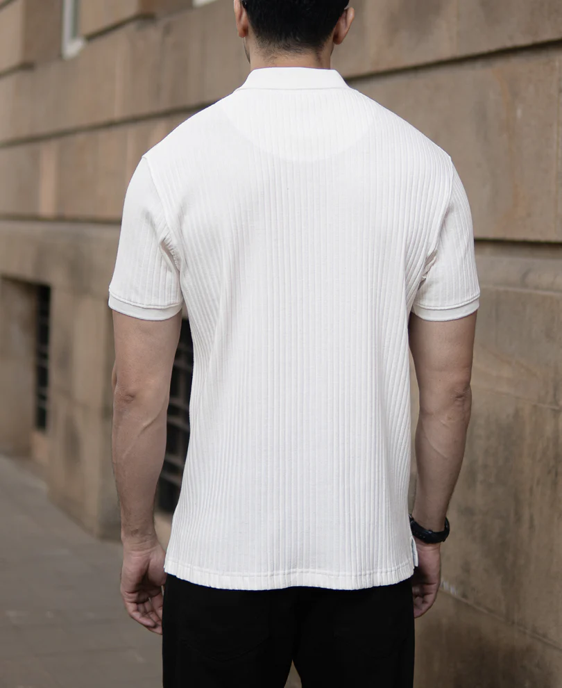 White Rib T-Shirt - Image 5