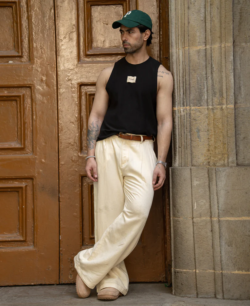 White Ribbed Vest With Patch - Image 6