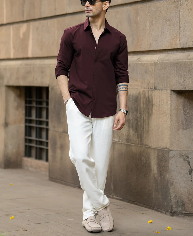 Wine Stretch Shirt - Image 7